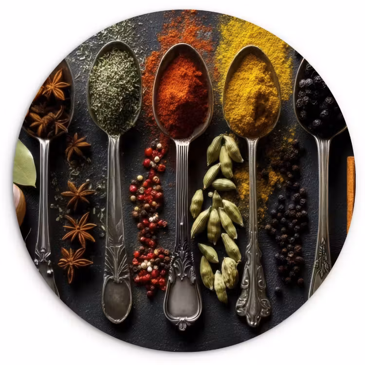 Muurcirkel - Lepels - Specerijen - Kaneel - Chili — 4
