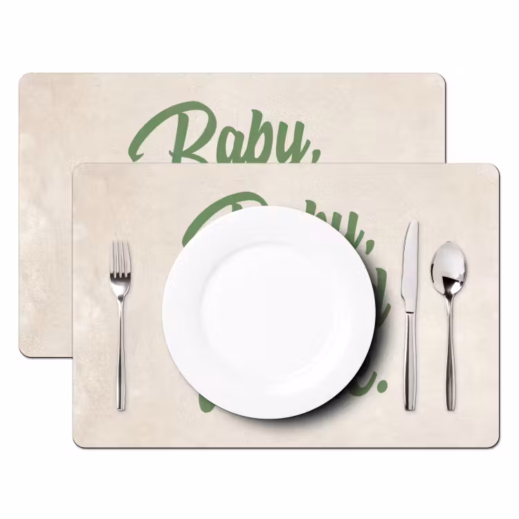 Placemat vinyl - Quotes - Kerst - Baby it's cold outside - Groen - Feestdagen — 1