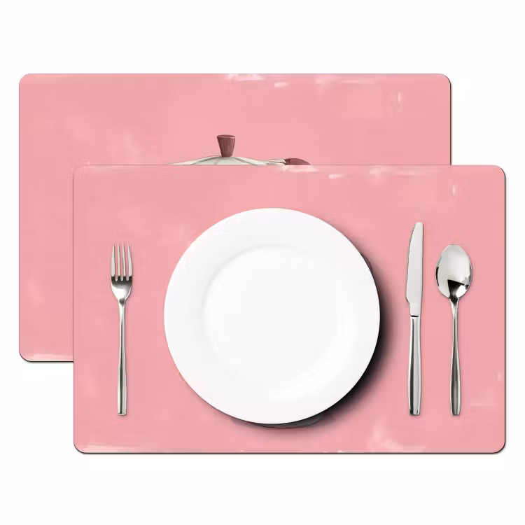 Placemat vinyl - Roze - Mokkapot - Illustratie - Koffie — 2