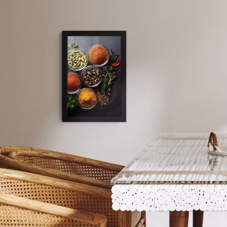 Poster met lijst - Glazen - Bakjes - Blaadjes - Kruiden — 2