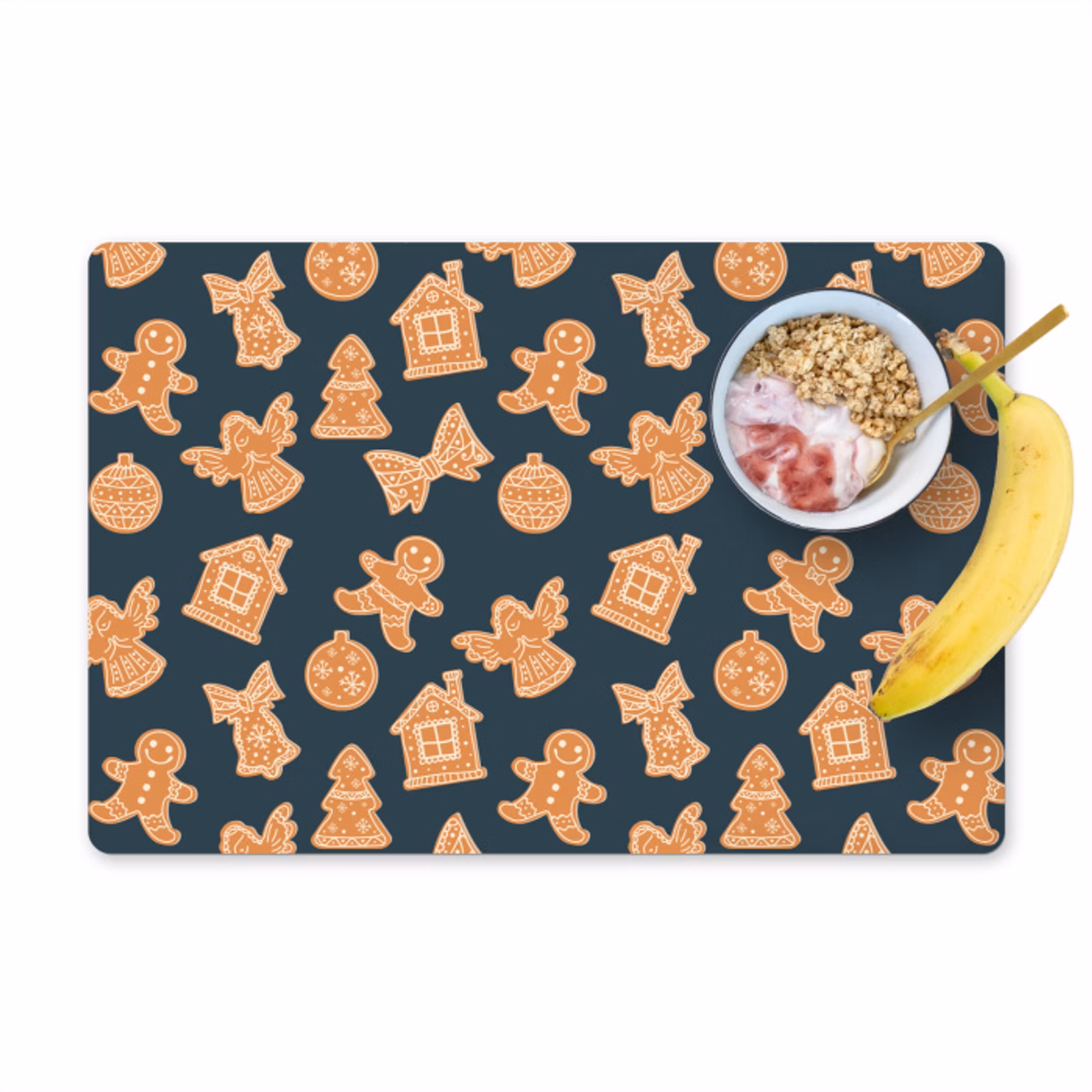 Placemat vinyl - Illustratie - Koekjes - Blauw — 1