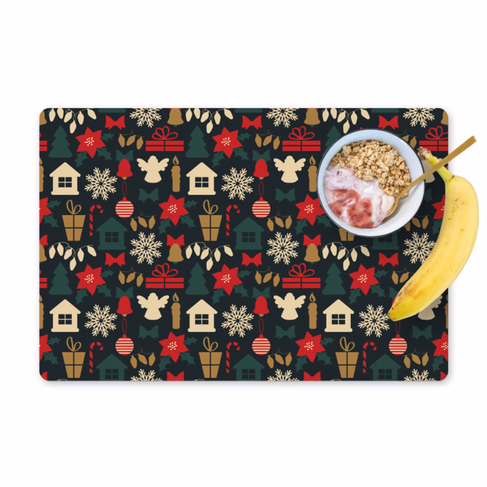 Placemat vinyl - Patroon - Kerst - Symbolen — 1