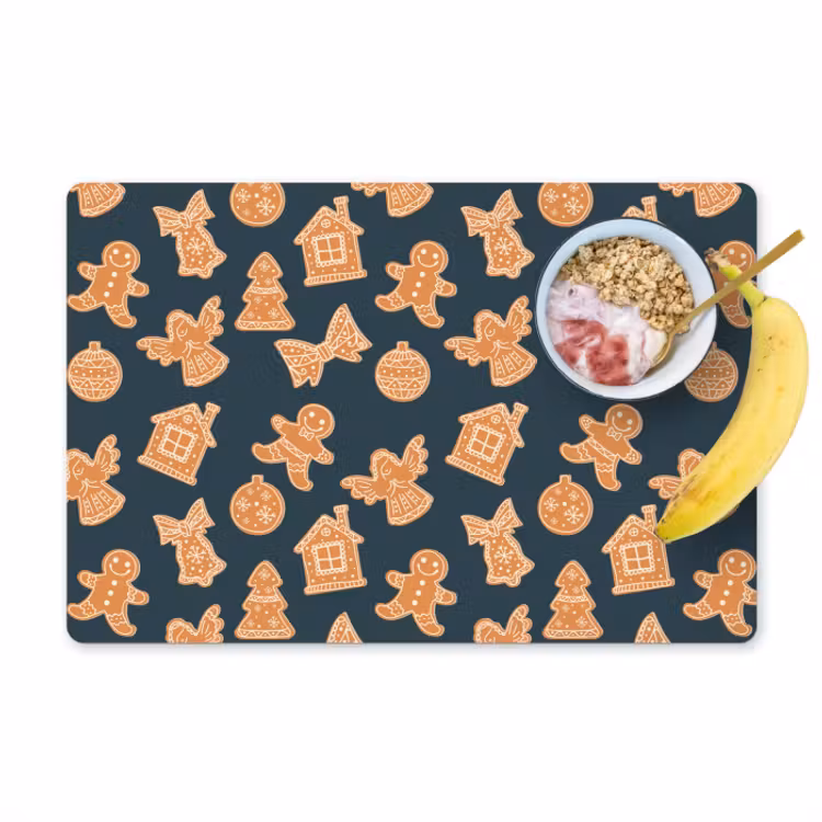 Placemat vinyl - Illustratie - Koekjes - Blauw — 1