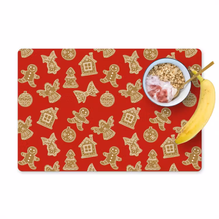Placemat vinyl - Illustratie - Koekjes - Rood — 1
