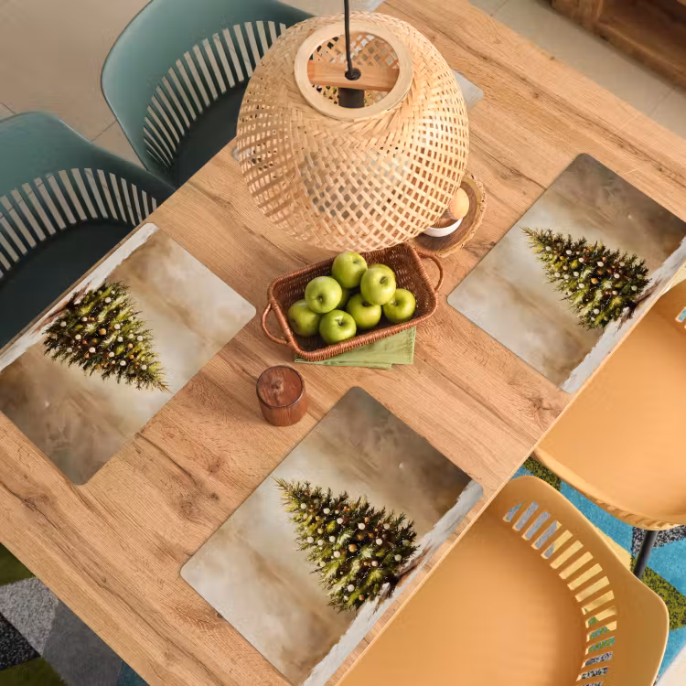 Placemat vinyl - Kerst - Sfeer - Groen — 3