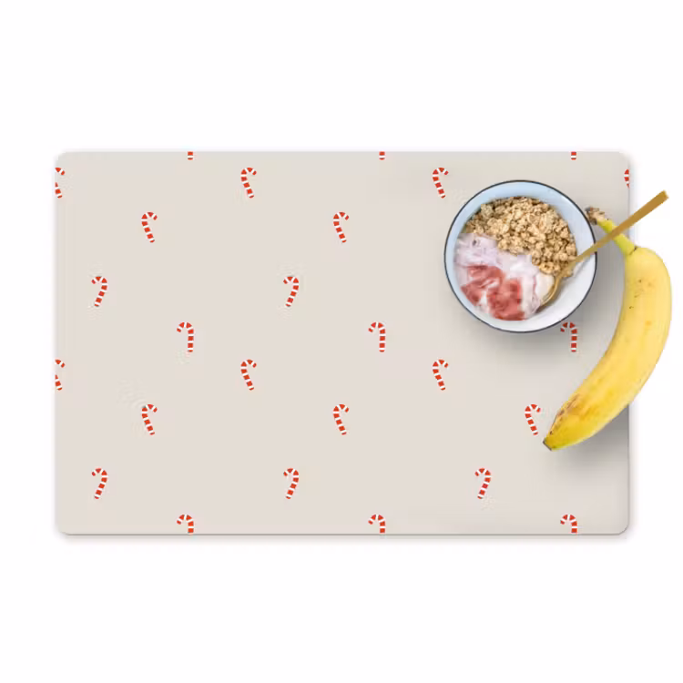 Placemat vinyl - Patroon - Zuurstokken - Beige — 1
