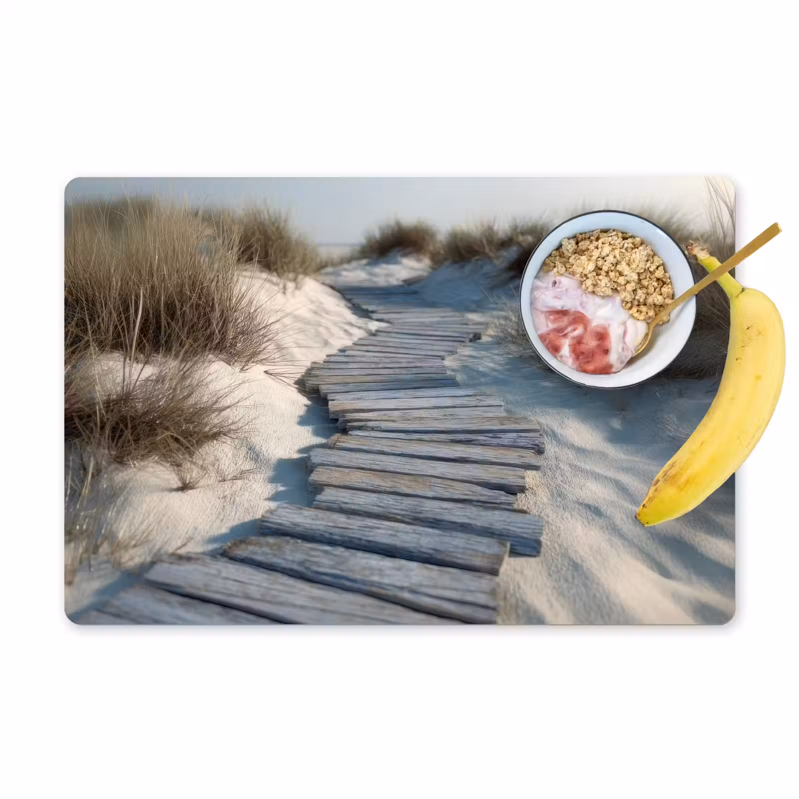 Placemat vinyl - Pad - Planken - Duinen - Gras — 1