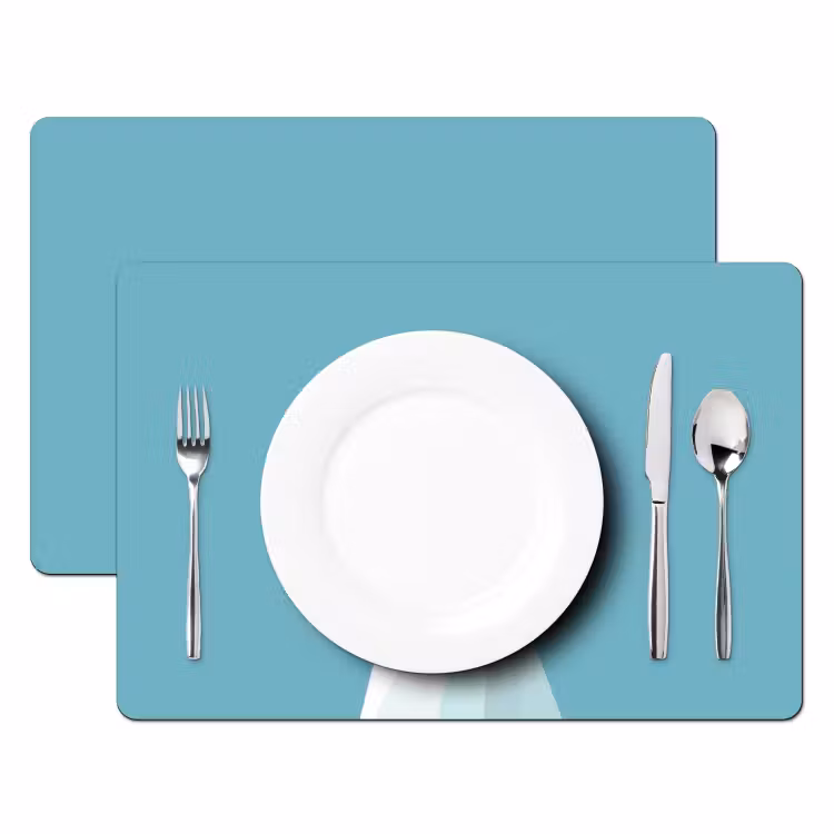 Placemat vinyl - Ijsbeer - Lichtblauw - Minimalistisch — 2