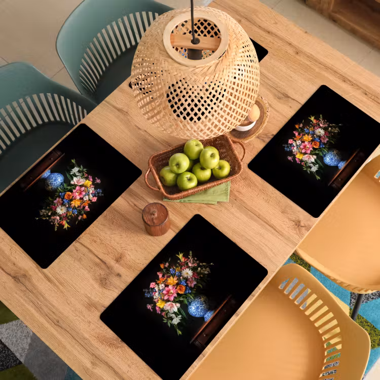 Placemat vinyl - Kleur - Vaas - Bloemen - Boeket — 3