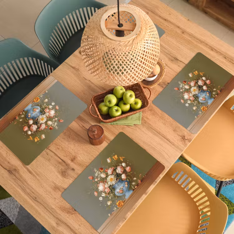 Placemat vinyl - Neutral - Bloemen - Boeket - Vaas — 3