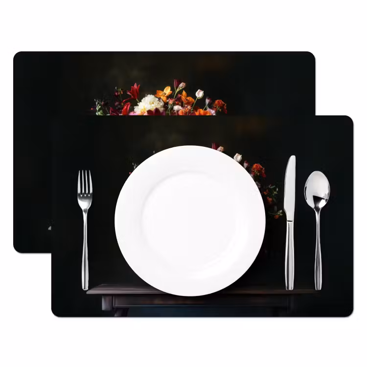 Placemat vinyl - Quote - Bloemen - Vaas - Neon — 2