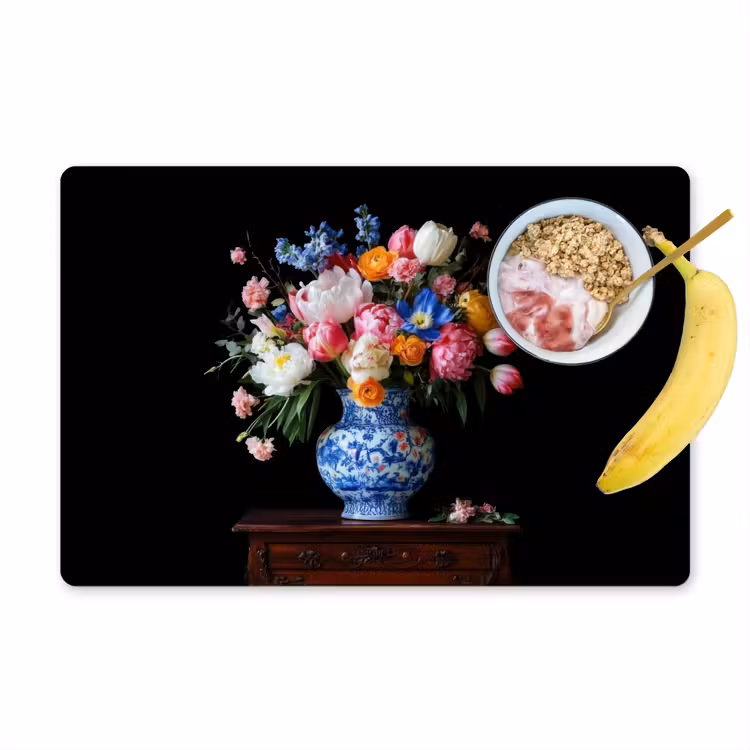 Placemat vinyl - Rozen - Bloemen - Vaas - Boeket — 1