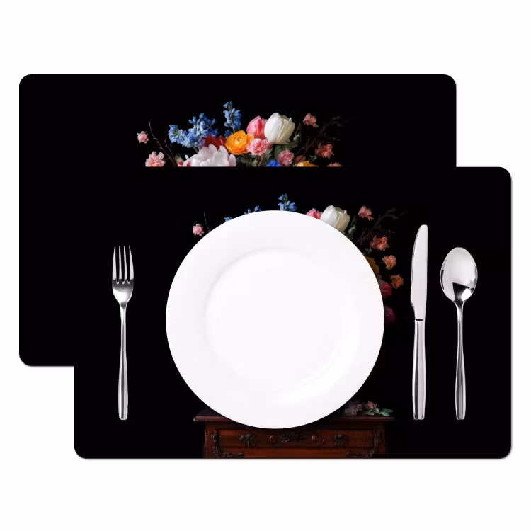 Placemat vinyl - Rozen - Bloemen - Vaas - Boeket — 2