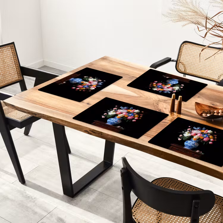 Placemat vinyl - Rozen - Bloemen - Vaas - Boeket — 4