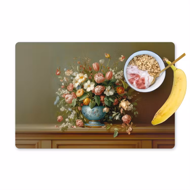 Placemat vinyl - Vaas - Pastel - Kleuren - Bloemen — 1