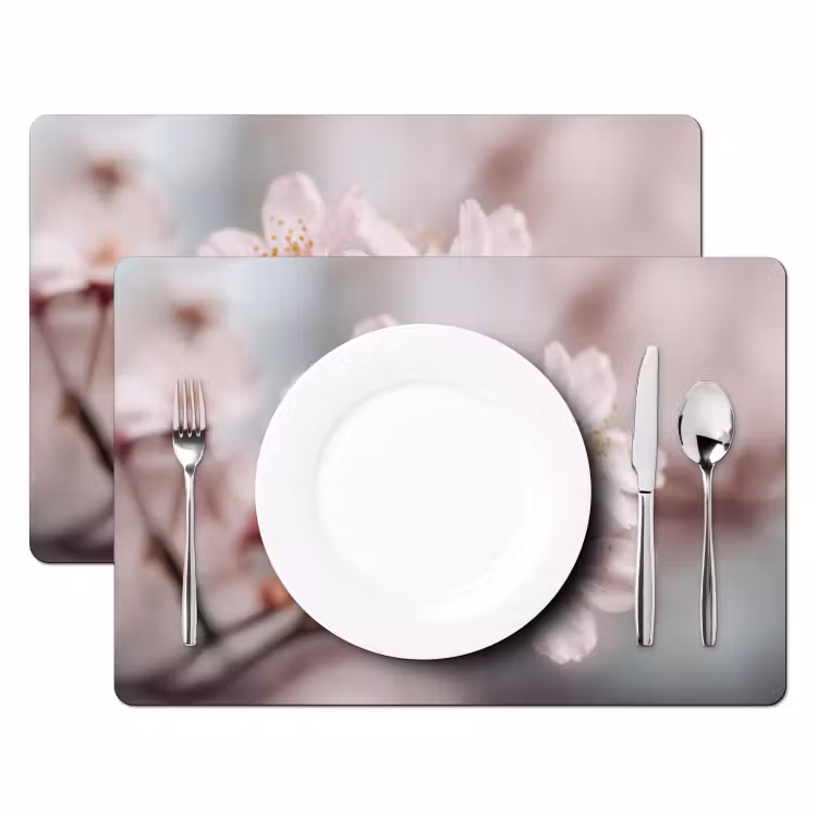 Placemat vinyl - Bloesems - Meeldraden - Geel - Wazig — 2