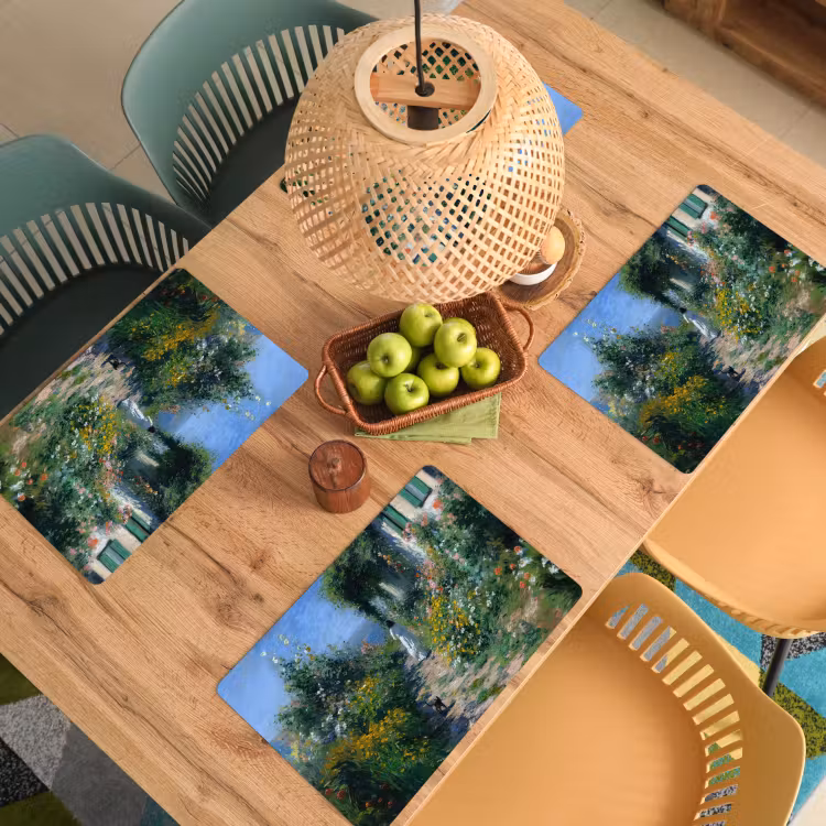 Placemat vinyl - Kat - Vrouw - Bloemen - Huis — 3