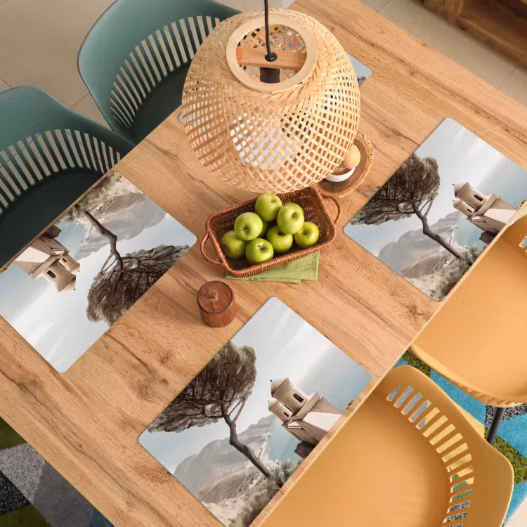 Placemat vinyl - Kust - Klif - Boom - Gebouw — 3