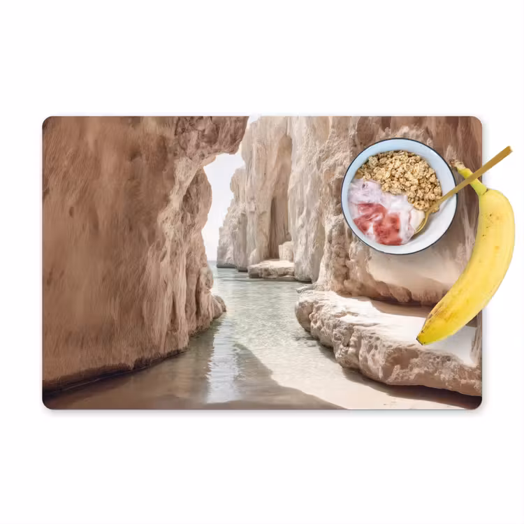 Placemat vinyl - Rotsen - Zee - Zand - Kloof — 1