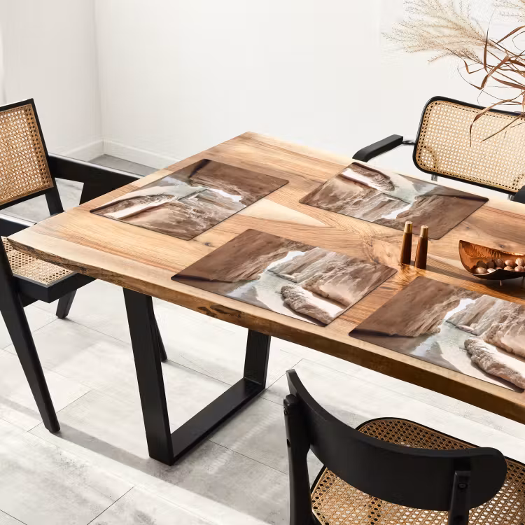 Placemat vinyl - Rotsen - Zee - Zand - Kloof — 4