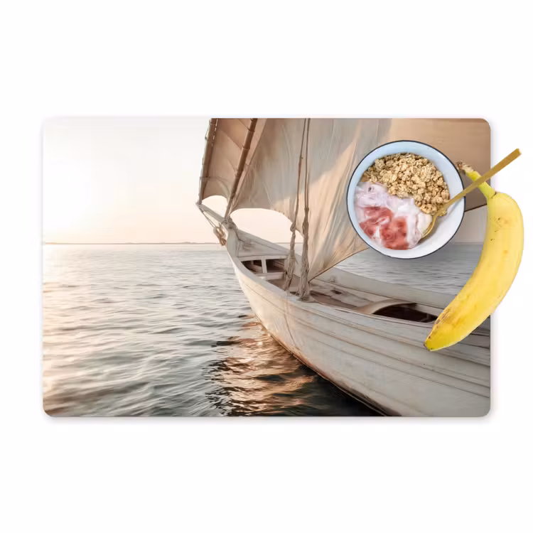 Placemat vinyl - Zeilboot - Zee - Beige - Zon — 1