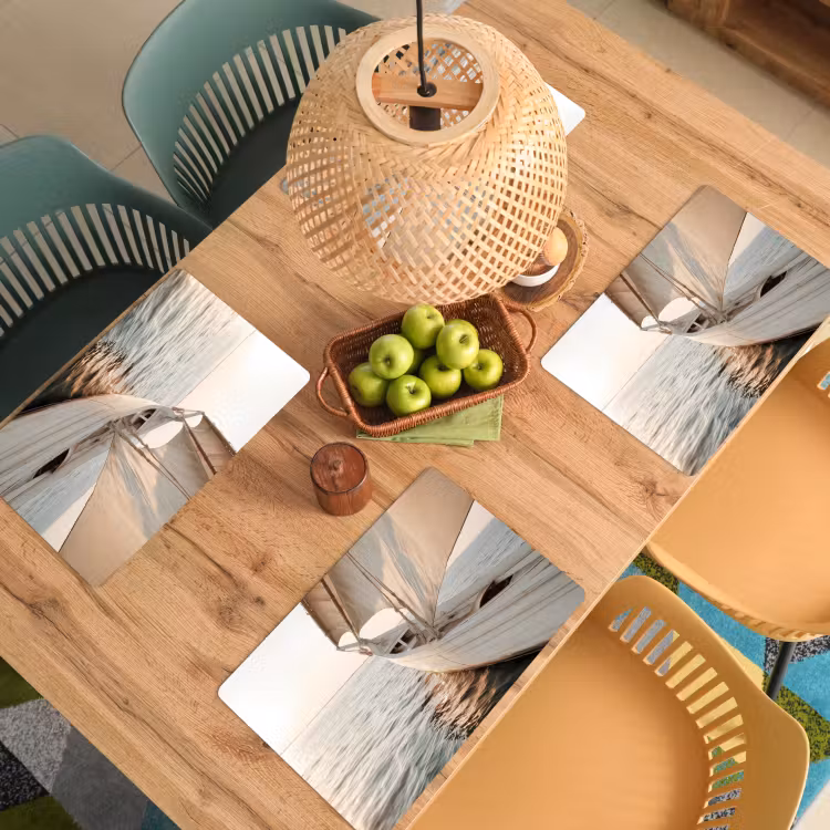 Placemat vinyl - Zeilboot - Zee - Beige - Zon — 3
