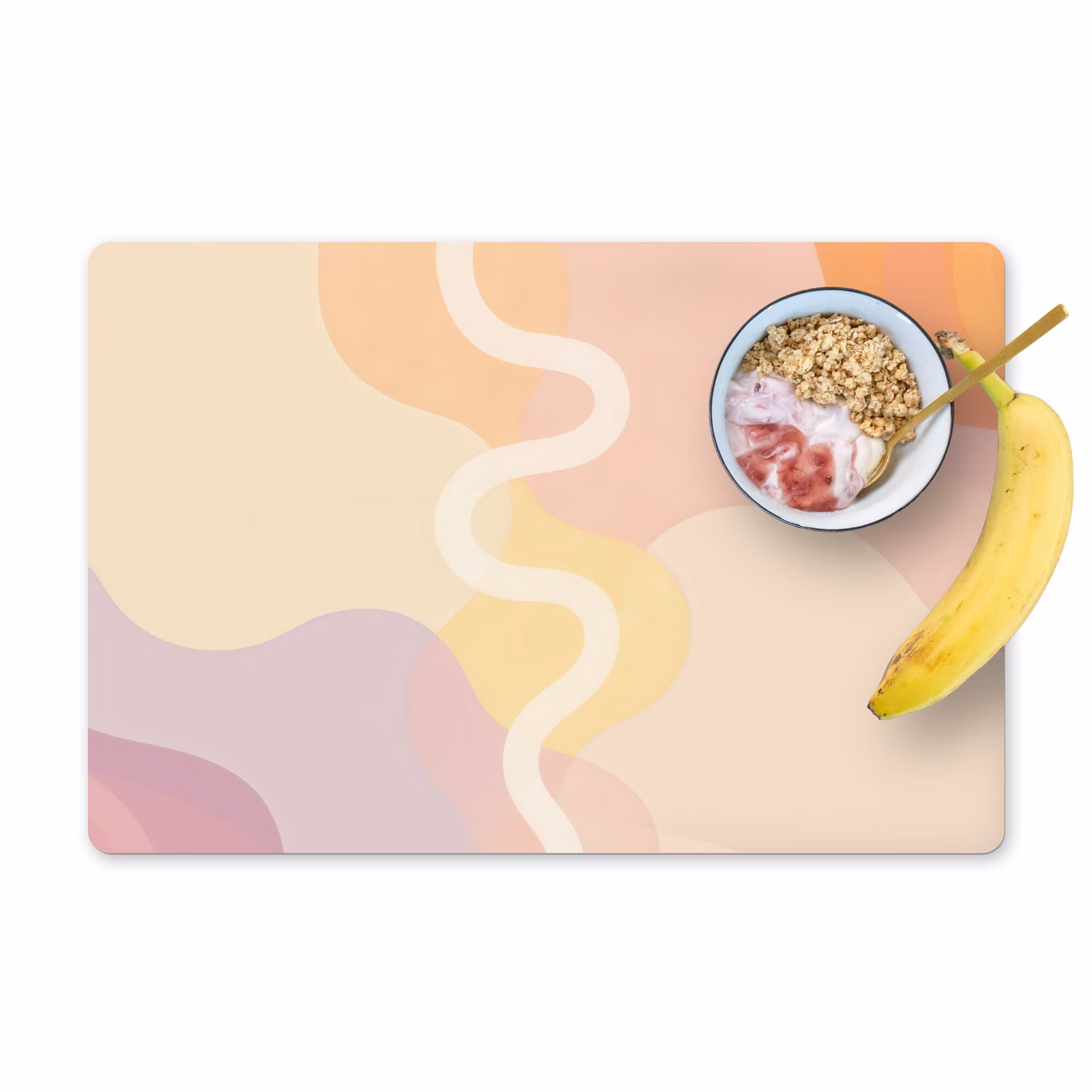 Placemat vinyl - Golvende vormen - Abstract - pastel — 1