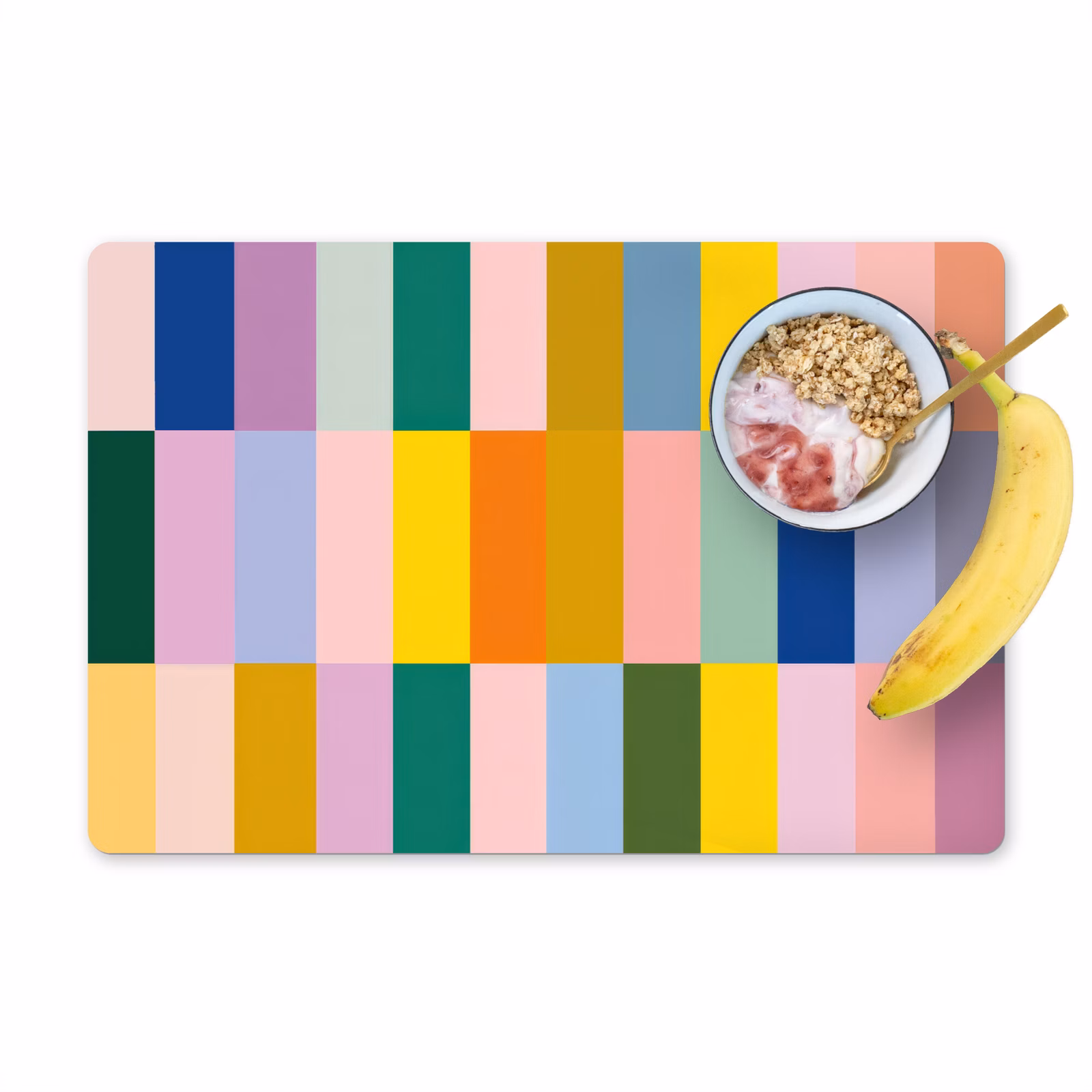 Placemat vinyl - Stroken - Blauw - Patroon - Abstract — 1