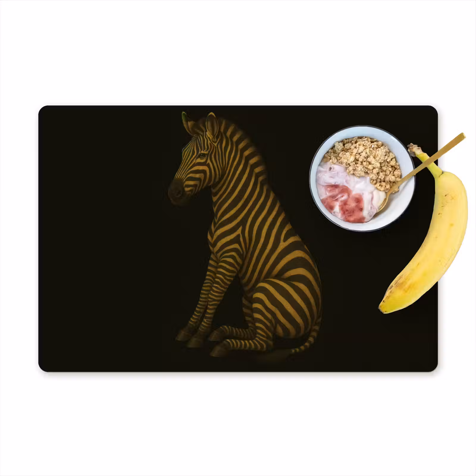Placemat vinyl - Zebra - Strepen - Goud — 1