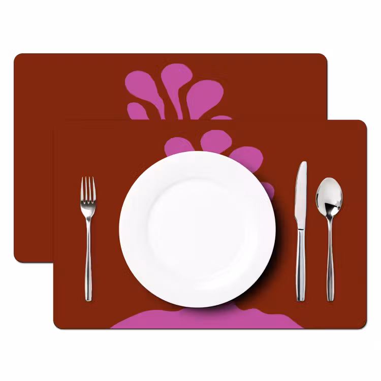 Placemat vinyl - Boom - Paars - Cirkel - Vloeiend — 2