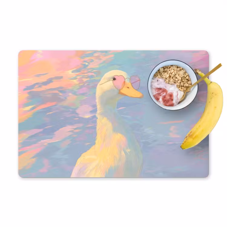 Placemat vinyl - Eend - Zonnebril - Water — 1