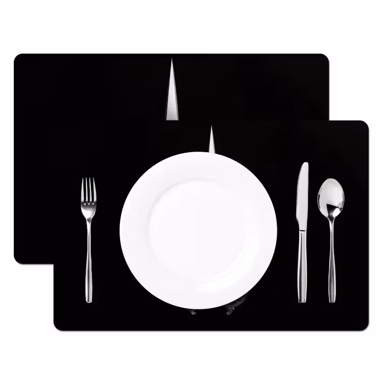 Placemat vinyl - Schaar - Delfts blauw - Zwart — 2