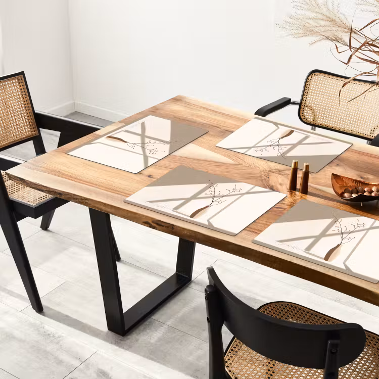 Placemat vinyl - Vaas - Takken - Bessen - Minimalistisch — 4