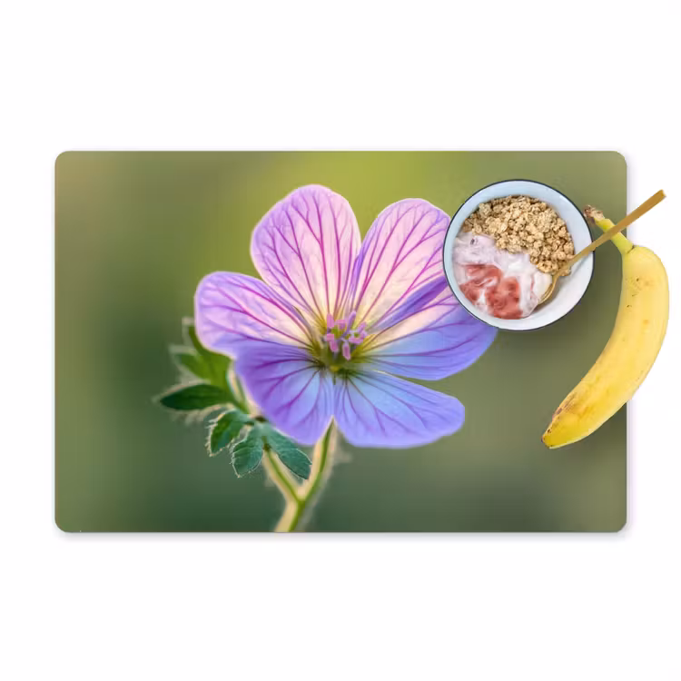 Placemat vinyl - Bloem - Close up - Paars — 1