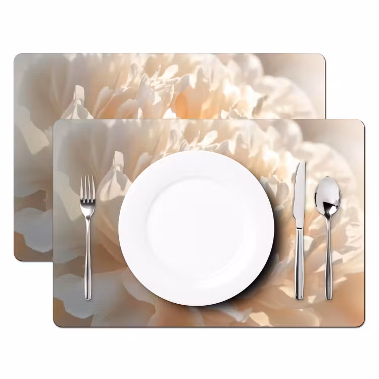 Placemat vinyl - Close up - Pioenroos - Lichtroze — 2