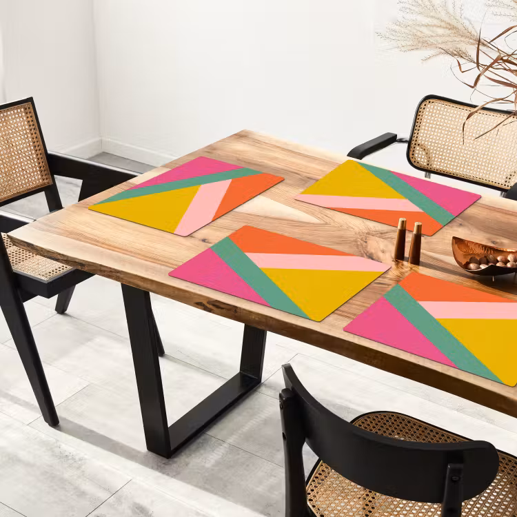 Placemat vinyl - Driehoeken - Kleurrijk - Abstract — 4