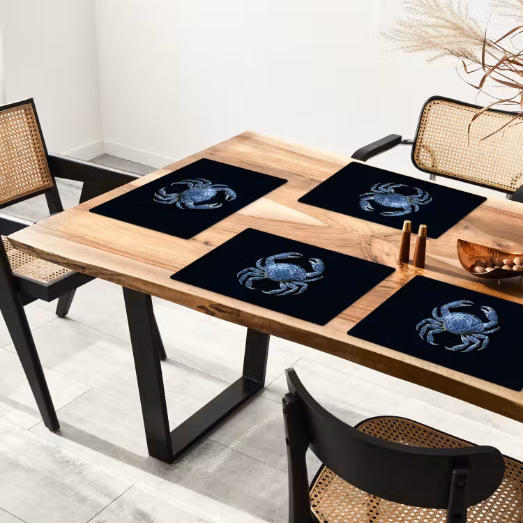 Placemat vinyl - Krab - Delfts blauw - Dieren — 4