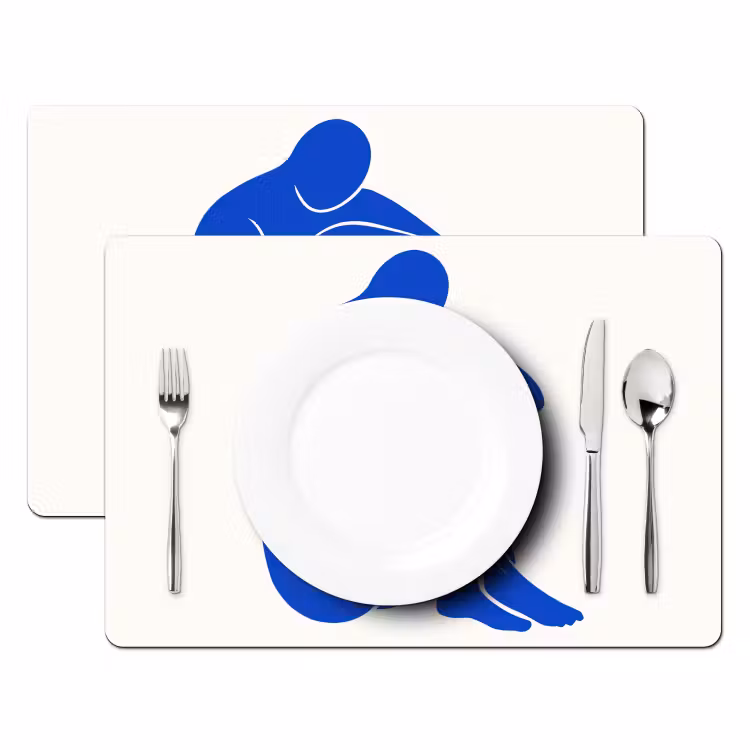 Placemat vinyl - Lichaam - Abstract - Blauw — 2
