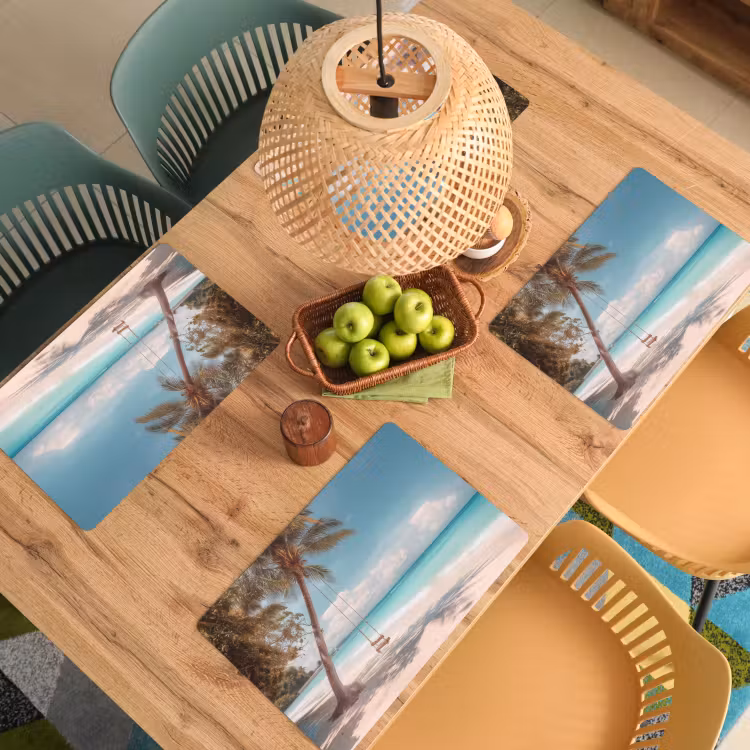 Placemat vinyl - Palmboom - Schommel - Strand - Lucht — 3