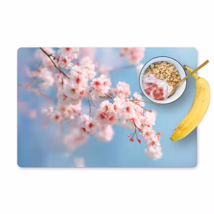 Placemat vinyl - Takken - Bloesems - Roze — 1