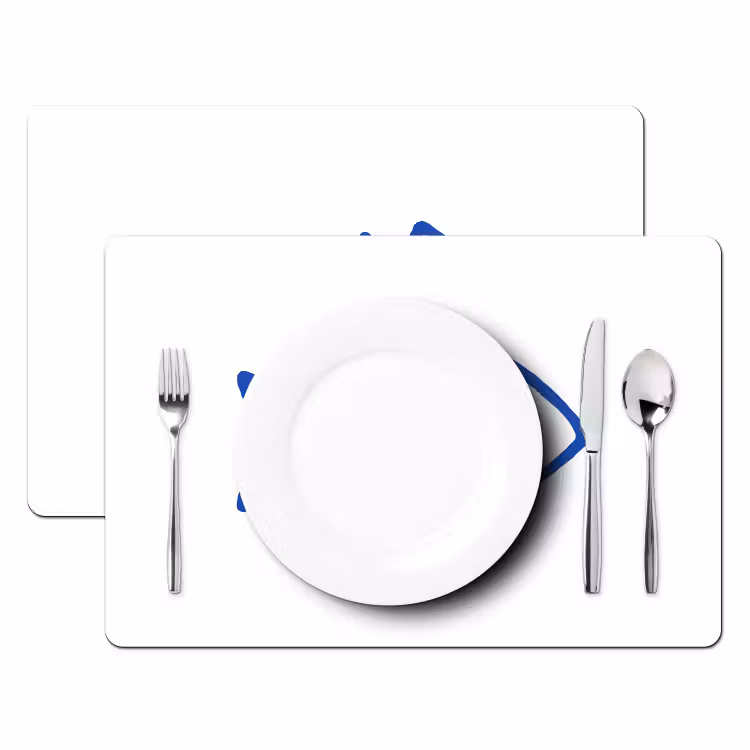 Placemat vinyl - Vis - Minimalistisch - Blauw - Lijn — 2