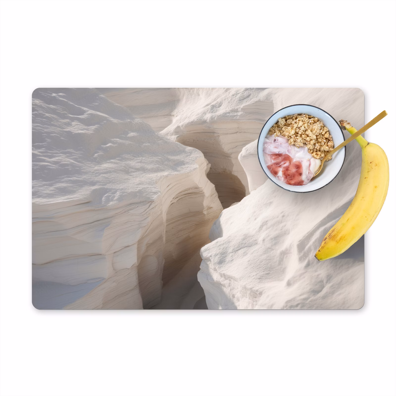 Placemat vinyl - Kloof - Wit - Sneeuw — 1