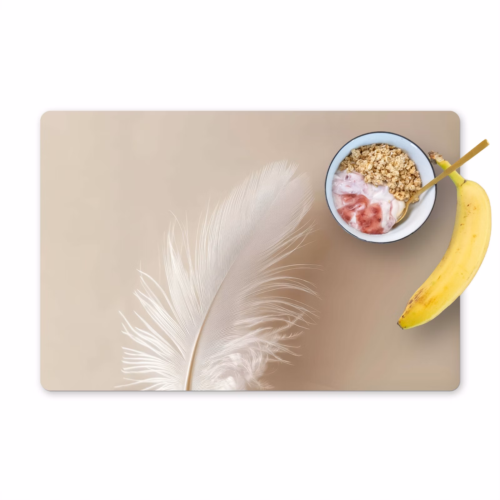 Placemat vinyl - Veer - Minimalistisch - Roze — 1