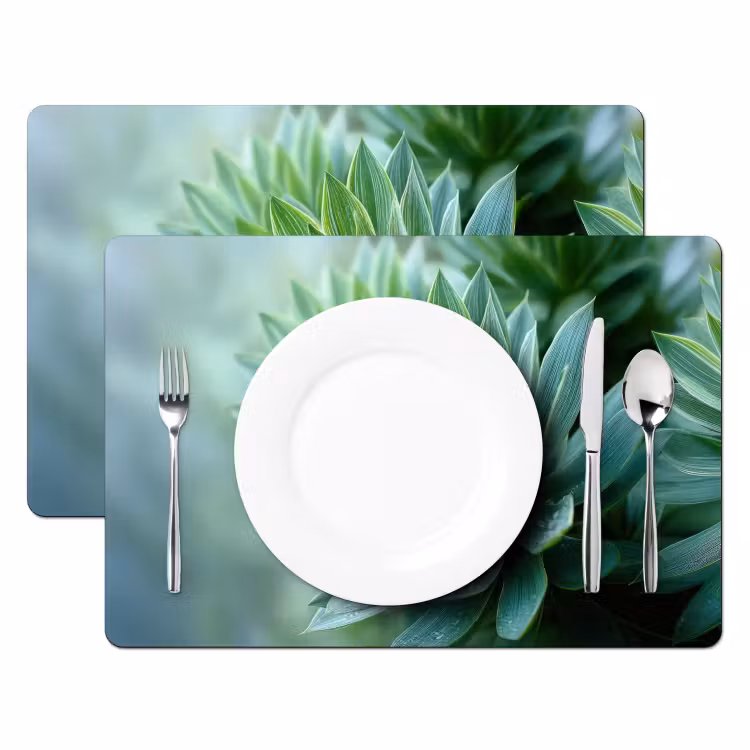 Placemat vinyl - Blad - Plant - Groen - Textuur — 2