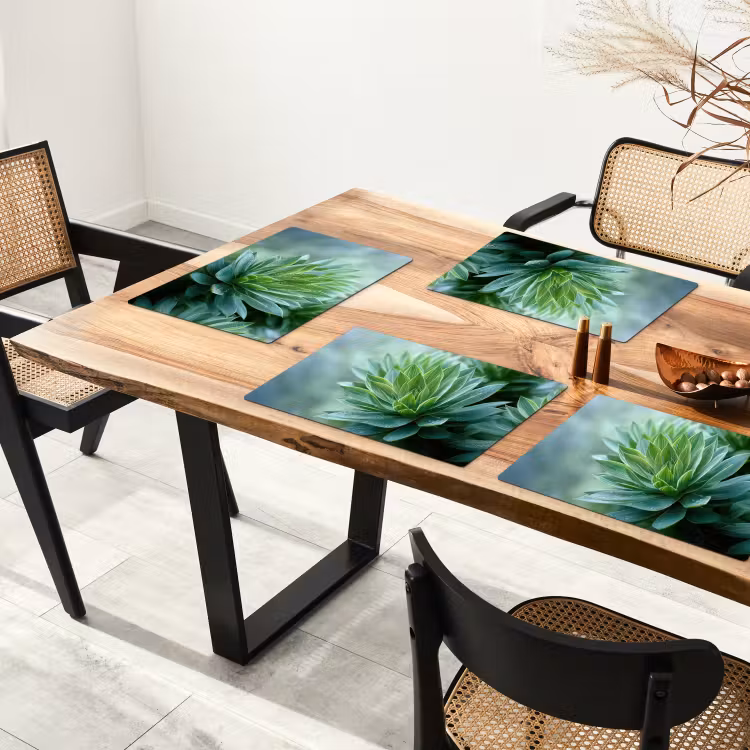 Placemat vinyl - Blad - Plant - Groen - Textuur — 4