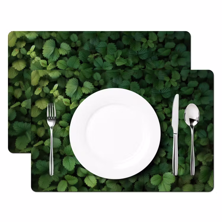 Placemat vinyl - Groen - Bladeren - Kartel - Zonlicht — 2