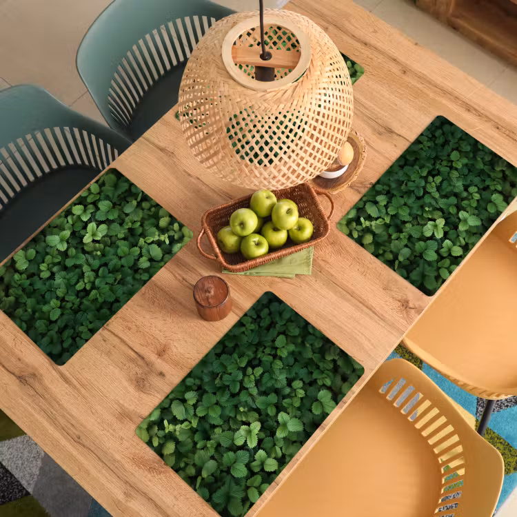 Placemat vinyl - Groen - Bladeren - Kartel - Zonlicht — 3