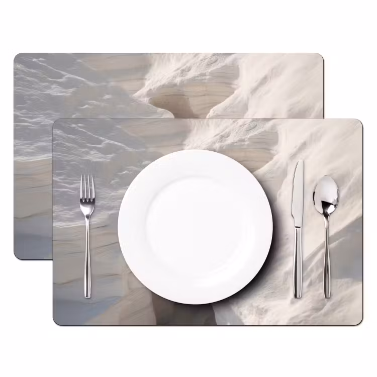Placemat vinyl - Kloof - Wit - Sneeuw — 2