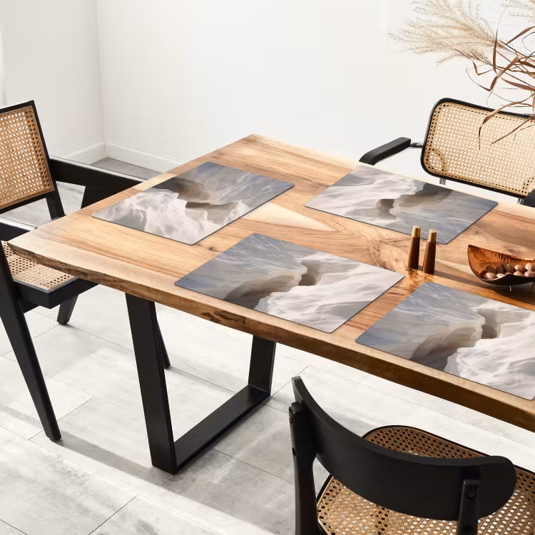 Placemat vinyl - Kloof - Wit - Sneeuw — 4