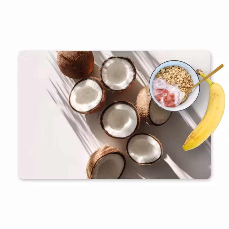 Placemat vinyl - Kokosnoten - Bruin - Shaduw — 1